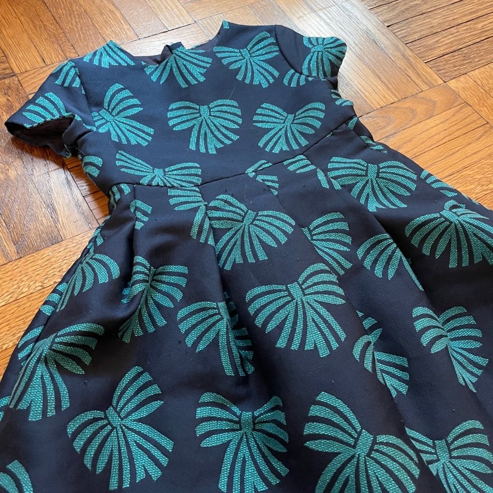 Jacadi girls dress 6--blue with shiny bows!